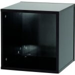 Casier de rangement pour 110 vinyles - record box - noir - bois - vintage