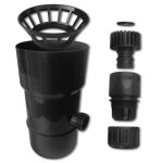 Rcuprateur collecteur eau de pluie pvc pour gouttire d. 100 mm avec raccords abs (gris noir) - d - ...