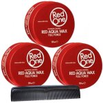 Redone aqua wax full force red lot de 3 pots de cire coiffante 150 ml + peigne de poche Redone aqua wax full force red lot de 3 pots de cire coiffante 150 ml + peigne de poche