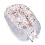 Réducteur lit bébé 90x50 cm - matelas cocoon cale bebe pour lit baby nest coton avec minky minky gris ... Réducteur lit bébé 90x50 cm - matelas cocoon cale bebe pour lit baby nest coton avec minky minky gris ...