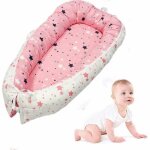 Rducteur de lit bb - multifonctions - nid lit - 80x50cm - rose - enfant - coton de haute qualit