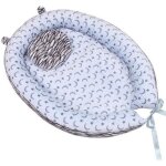 Rducteur de lit bb - nid de cocon portable - gris - pp coton - 68 * 52cm