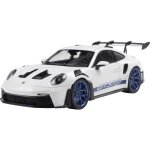 Mod�le r�duit de voiture - solido - porsche 911 gt3 rs 2024 - blanc / bleu - �chelle 1:18 - mixte