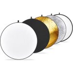 Réflecteur pliable 5 - en - 1 - neewer - 80cm - argenté or blanc noir - diffusion de lumière - acier Réflecteur pliable 5 - en - 1 - neewer - 80cm - argenté or blanc noir - diffusion de lumière - acier