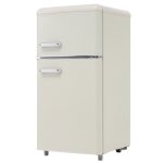 R�frig�rateur classique r�tro 93l double porte 72l froid 21l cong�lateur led classe e blanc 120 kwh an ...