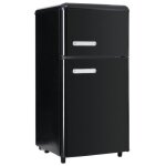 Rfrigrateur combin rtro - langtu - 72l - 2 portes - conglateur 21l - clairage led - noir