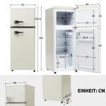 R�frig�rateur - cong�lateur r�tro - rncyn - 1055x41 cm - 92 l - 28 l cong�lateur - classe d - 116 kwh ...