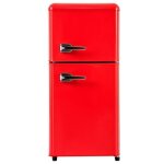 R�frig�rateur - cong�lateur r�tro volume total de 60 litres 7 r�glages de temp�rature?rouge [classe defficacit ...