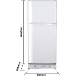 R�frig�rateur � gaz grande capacit� - 185l (129 + 46) - 220v / gaz - d�givrage automatique - porte r�versible ...