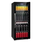 Rfrigrateur klarstein beersafe 7xl - 242 l - 5 clayettes - porte en verre - acier inoxydable