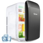 Mini rfrigrateur portable 15l costway - froid / chaud - classe e - aliment par ac / dc - mini frigo ...