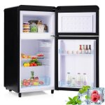 Rfrigrateur - dreammespace - rtro 2 portes - 72l total - 21l conglation - classe e - noir