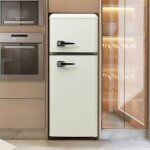 R�frig�rateur r�tro 2 portes flasidu petit r�frig�rateur compact blanc pour cuisine et appartement 64lclasse ...