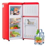 R�frig�rateur r�tro 2 portes rouge petit r�frig�rateur compact pour cuisine et appartement60l102 kwh ...
