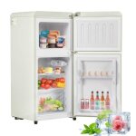 Rfrigrateur rtro 60 l - mini rfrigrateur volume conglateur 22 l avec 2 porte - 46 db - clairage ...
