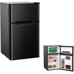 Rfrigrateur compact 90l costway - 2 portes - lumire led grand angle - 7 rglages de temprature - ...