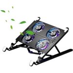Refroidisseur ordinateur portable 10  17 support ordinateur portable avec 4 ventilateurs silencieux ...