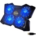 Refroidisseur ordinateur portable + le plus puissant + refroidissement ultra rapide + 4 ventilateurs ...