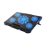 Refroidisseur pc portable - refroidissement maximal - 5 ventilateurs - support ventil pour ordinateur ...