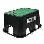 Regard de visite rectangulaire jardibric 420x320x200mm en polypropne pour 1  2 lectrovannes - vert ...