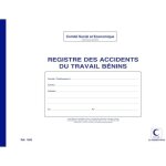 Registre des accidents du travail bnins - elve - a4 - 20 pages