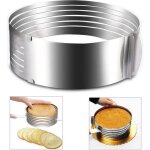 Rglable en acier inoxydable mousse moule  gteau de couche trancheuse kit argent diamtre 16 - 20cm ...