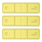 Rgle - querre - aleph - ftt210162 - 3 - lot de 3 - 21cm - plastique jaune