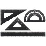 R�gles et �querres - donau elektronik - mlas4 - aluminium - gris - jeu de 4 pi�ces