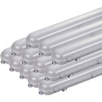 R�glette led �tanche pour tube led t8 120cm ip65 - silumen - pack de 12 - angle de diffusion 120�
