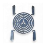 R�hausse plaque de cuisson grillade pour bras�ro aknor acier - jardin dacier rld - ak - rpcg