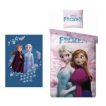 Parure de couette - reine des neiges - 140 x 200 cm - taie doreiller incluse - plaid 100 x 140 cm - 100% ...