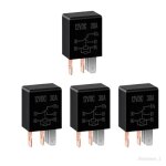 Relais automobile 4 pièces 5 broches 12v 30a noir pour phares pompes à carburant et ventilateurs de refroidiss ... Relais automobile 4 pièces 5 broches 12v 30a noir pour phares pompes à carburant et ventilateurs de refroidiss ...