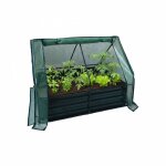 Relaxdays bac sur�lev� avec serre pour fleurs plantes et l�gumes hxlxp : 92x125x95 cm vert