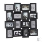 Relaxdays cadre photos ple - mle 16 photos galerie mur cadre mural 9x13 collage vertical horizontal ...