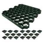 Relaxdays dalles gazon plastique lot de 20 4 x 50 x 50 cm sans sous - couche carrossables pour paddock ...