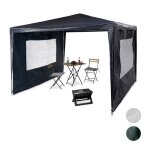 Relaxdays tonnelle pavillon chapiteau pergola festival 3x3 m , 2 côtés fenêtres métal pe tente de jardin, ... Relaxdays tonnelle pavillon chapiteau pergola festival 3x3 m , 2 côtés fenêtres métal pe tente de jardin, ...