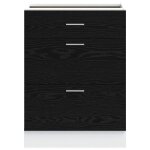Remise 2026�caisson de cuisine noir - armoire bas de cuisine - vitrine de cuisine - bas avec tiroir - ...