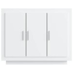 Remise 2026�enfilade de rangement blanc - buffet bas blanc - 92x35x75cm - bois d?ing�nierie 278 8989130 ...
