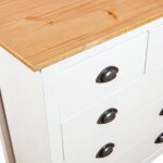 Remise 2026�enfilade de rangement blanc - buffet hill blanc 79x40x80cm - bois de pin solide 137 9357482 ...