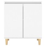 Remise 2026�enfilade de rangement blanc - buffet avec pieds en - bois massif blanc - bois ding�nierie ...