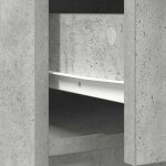 Remise 2026�enfilade de rangement gris - buffet avec tiroirs - et portes - gris b�ton - 73x31x90cm 478 ...