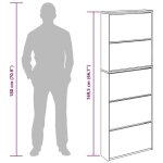 Remise 2026�meuble entr�e gris - armoire � chaussures - bonne ventilation - miroir 5 niveaux - gris b�ton ...