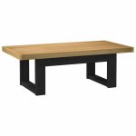Remise 2026�petite table centrale de salon brun - table basse noain pieds en forme de u 120x60x40cm massif ...