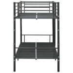 Remise 2026�s�parable en deux lits simples - lit superpos� enfant - sans matelas - noir - m�tal 90x200cm ...