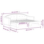 Remise 2026�structure de lit adulte - single lit - lit de jour avec gigogne - sans matelas - 80x200cm ...