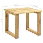 Remise 2026�table dext�rieur 2 ou 4 personnes vert - table de transat 30x30x26cm - bois de pin impr�gn� ...