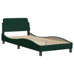 Remise 2026lit 1 places vert - 90x190 cm - lemon� - cadre de lit dover vert fonc� 90x190 cm velours 6064833 ...