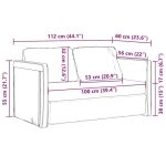 Remise clic - claccanap� lit convertible 2 places canap� - lit 2 en 1 noir 112x174x55cm tissu #7007760 ...