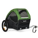 Remorque burley animal compagnie tail wagon - noir / vert - 85x705x80 cm