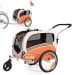Remorque pour chien sepnine 20303b 2 - en - 1 pour v�lo et poussette - chariot de transport pour chiens ...